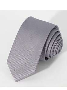 1 Cà vạt nam bản hẹp 6cm, áo vest công sở chất lượng cao, cà vạt vải chéo doanh nhân màu đen, xanh dương, đỏ, còn hàng - Màu Xám nhạt - Xem 1