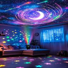 1pc Dreamlike Lighting, New Galaxy Lamp, Atomic Bomb Base Projection Light, USB Powered Star & Moon Projection Lamp - Multifunctional Decorative Night Light, Suitable For Living Room, Bedroom, Kitchen, Bar - Gift For Holidays, Table Lamp, Ambient Light, Dining Room, All Room Types - Multicolor - View 6