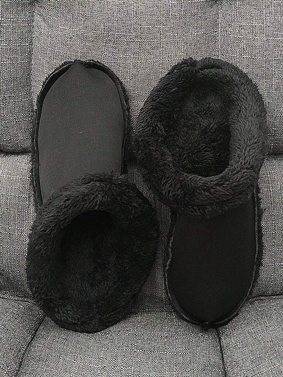 1 Pair Unisex Autumn/Winter White Detachable Fleece Garden Shoes Insoles, Warm & Washable Inserts Suitable For Garden Shoes, Clogs, Mules, Halloween, Christmas Gifts, Winter Shoes Accessories Gift Ideas - Black - View 1