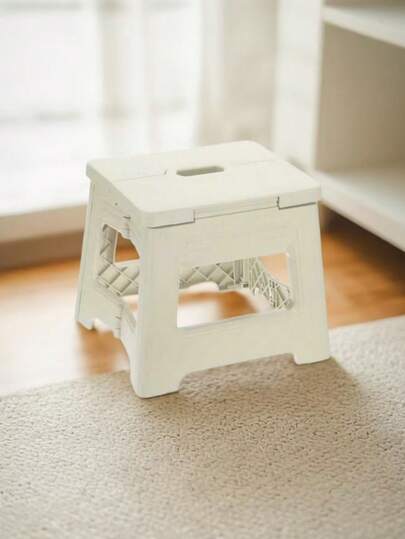 1pc Foldable Stool, Lightweight And Durable Plastic Material, Adjustable Height, Suitable For Home, Kitchen, Bathroom, Bedroom, Portable Outdoor Travel Fishing Chair, Non-Slip Multifunctional Small Bench, Easy To Store (Purchase Appropriate Size As Needed)