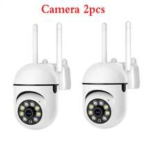 1/2个1080P高清WiFi安防摄像头，带夜视、聚光灯和扬声器 - 双向语音、移动侦测、360°云台旋转/变焦，适用于家庭室内安防，兼容Alexa，适合儿童、老人和宠物，室内监控 | 现代安防系统 | 无线连接