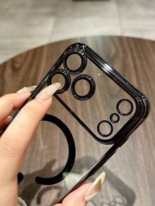 Luxury Electroplated PC Protective Magnetic Case Compatible With IPhone 17 Pro Max 17 Pro 17 Air 17 16 15 14 13 12 Pro Max 11 Phone Case Wireless Charge Cover Shockproof With Lens Protector