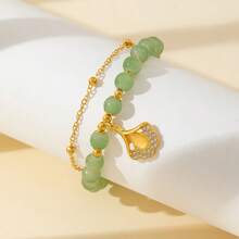 1pc Fashionable Double-Layer Bracelet With Rhinestone Decoration, Great Gift For Birthday