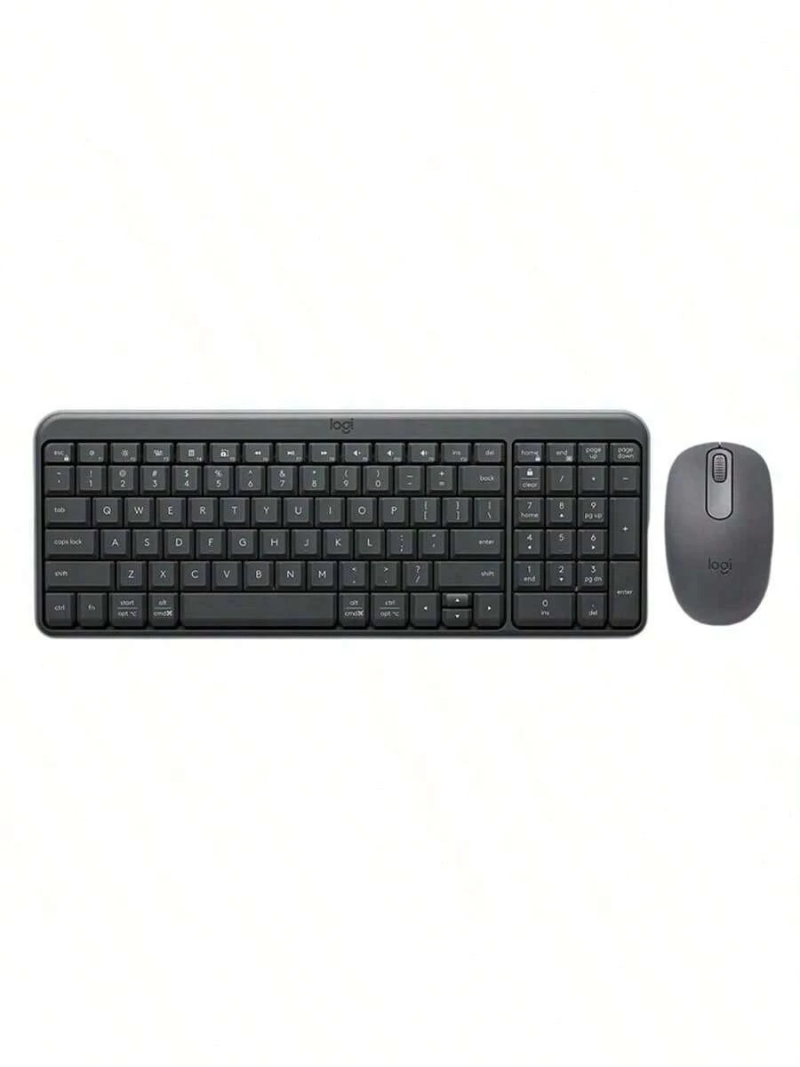 Logitech Juego de teclado y ratón MK251, teclado inalámbrico Bluetooth, teclado de oficina para portátiles, teléfonos, Mac, tabletas y iPads, diseño compacto con soporte (K251+M196) - Negro - Ver 1