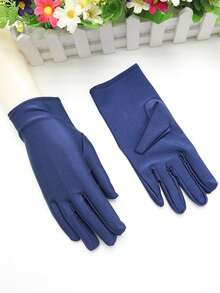 A Pair Of 22cm Milk Silk Elastic Short Riding Gloves, Suitable For Clothing Cosplay, Performances, And Fashion Decoration Holiday Gloves Christmas