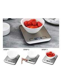 10kg Digital Kitchen Scale With High Precision Stainless Steel - Silver - View 6