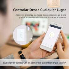 VOICEPTT Interruptor Inteligente, WiFi Interruptor de luz de Pared Switch Apagadores, Compatible con Alexa Home y IFTTT, 2.4G WiFi No Requiere Hub (Sin neutro/3Gang) - Hay cable neutro/1Gang - Ver 10