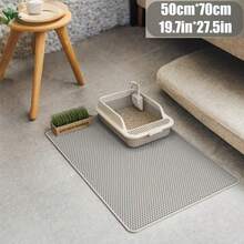 One Extra-Large Double-Layer EVA Cat Litter Mat Effectively Collects Litter, Easily Cleans, Reduced Waste, A Non-Slip, Washable Cat Cleaning Mat Suitable For Pet Toilets, Kennels, And Litter Boxes (Black, Light Gray, And Dark Gray, Essential For Litter Box Storage) (15.7" X 19.7" / 19.7" X 27.5" / 23.6" X 35.4") - Màu Xám nhạt - Xem 9