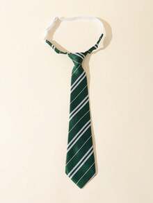1pc Handmade Polyester Red Striped Arrow Shaped Skinny Tie, Essential For Back To School, Suitable For Halloween Party, Great Gift - Twill Tie - View 8
