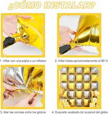 25 pcs Globos Navideños, Rojo y Verde, Decoración para Fiestas para Navidad, Graduación, Cumpleaños, Shower, Novia,, Propuesta, Aniversario etc - Oro y plata - Ver 4