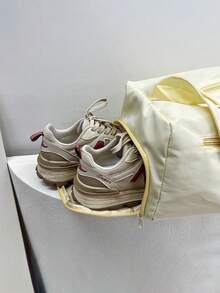 大容量健身包，带独立鞋仓，男女通用户外运动健身包，适合健身、舞蹈、旅行、周末、商务、度假、滑雪等场合。 - 粉色 - 查看 7