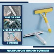 2pcs Three-In-One Window Cleaning Scrapers, Suitable For Home Glass, Bathroom Glass, Kitchen Windows, Three-In-One Cleaning Tool With Spray - Multicolor - Ver 6