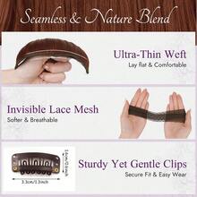 FESHFEN Clip-In Extensions, 50 Cm Wavy Clip-In Hair Extensions Blonde For Women, 5 Pieces, Natural Hair Extensions, Synthetic Hairpiece, Hair Extensions - 中赤褐色 - View 4