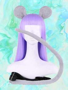 1 Băng đô tai chuột chân thực, Phụ kiện cosplay chuột Hamster, Đạo cụ biểu diễn, Thích hợp cho Giáng sinh, Trang phục lễ hội - Nhiều màu - Xem 4