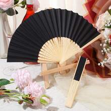 12/24/36 Folding Fans, Essential Fans, Fabric Folding Fans, Simple Paper Fans, White And Colored Folding Fans, Handmade Materials. Hand Fans, Cooling Fans, Wedding Decorations, Carnival Accessories, Line Dance Fans - Nhiều màu - Xem 9
