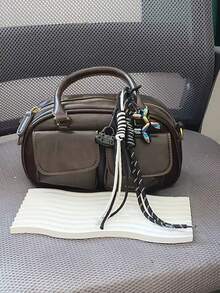 Accesorio para bolso, colgante DIY de bolso con hebilla en forma de corazón y cuerda trenzada