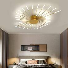 Đèn trần LED âm trần 28/30/42 đầu, có thể điều chỉnh độ sáng bằng điều khiển từ xa, chụp đèn bằng acrylic màu đen mờ hoặc vàng, thích hợp cho phòng ngủ, phòng khách, phòng ăn, bao gồm phần cứng lắp đặt, tùy chọn chiếu sáng nhiều màu, chiếu sáng tùy chỉnh, đèn kim loại và acrylic thiết kế pháo hoa - Nhiều màu - Xem 8