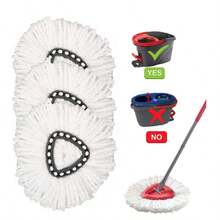 3 Pcs Mop Head Replacement For O-Cedar Spin Mop, EasyWring Microfibers Mop Refill Heads - 白色 - 查看 1