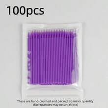 50/100 قطعة/كيس من أعواد القطن القابلة للتخلص منها لتطبيق الرموش الصناعية ومسكرة الرموش لتطبيق المكياج