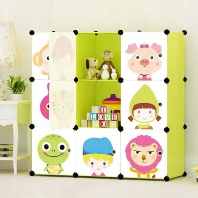 Szafa modułowa dla dzieci zielona 146cm