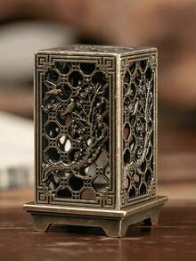 1个手工铜迷你香炉，小型合金香座，金属香薰扩散器，适用于瑜伽冥想、室内香氛、卧室书桌经典装饰 - 彩色 - 查看 10