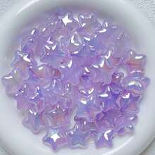 10 件独特的 UV 镀亚克力果冻心形珠带孔，适用于 DIY 手机吊饰和钥匙扣 - 时尚珠宝制作用品