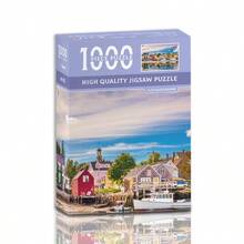 1000 片世界名画拼图 - 成人拼图，海景花卉风景，改善情绪和记忆力，增强思维和操作能力，适合游戏之夜，具有挑战性的拼图，缝合玩具，旅行玩具，课堂坐立不安玩具，迷你沐浴玩具，圣诞文具，减压球，生日礼物，圣诞礼物，万圣节礼物，平安夜礼物，完美礼物，礼物，玩具，游戏 - 彩色 - 查看 26
