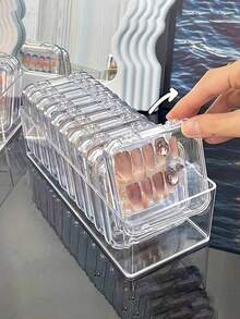 亚克力透明美甲展示盒，美甲样品、珠宝和小卡片收纳盒防尘包装