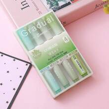 4pcs/Box Gradient Fluorescent Highlighter Pens, High-Quality Colorful Marker Pens For Students, Meetings, Oversized Fluorescent Ink, School Supplies, Student Gifts