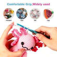 1/3/9pcs/Set Crystal Flower Resin Crochet Hooks, 2.0mm-6.0mm, With Storage Bag, Suitable For Knitting Sweaters, Scarves, Socks, Gloves And Other DIY Handcraft Projects