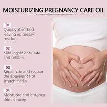 Oceaura Stretch Marks Oil, Anti-Wrinkle, Face Body Moisturizer For Stretch Marks, Sensitive Skin, All Skin Types, Improves Elasticity, Anti-Aging Firming, Nourishes Skin, Vegan Plant-Rich Nutrients, Fast Absorption, Throughout Pregnancy Skincare - White - View 7