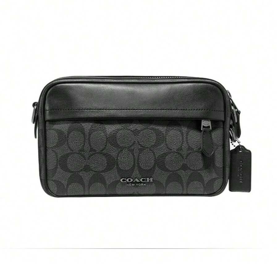 Coach F50715 Crossbody Camera Bag, Black/Grey - Dark Grey - View 1
