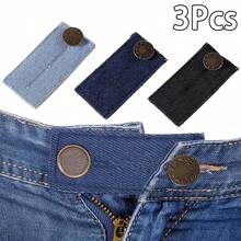 3/4pcs Elastic Waist Extender, Adjustable Pants Waist Extender, Jeans Waist Extender, Waist Button Elastic Adjuster