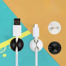 3 piezas Sujetador de cable, Organizador, Sistema de gestión de cables con ganchos adhesivos, color aleatorio, herramientas para hombres