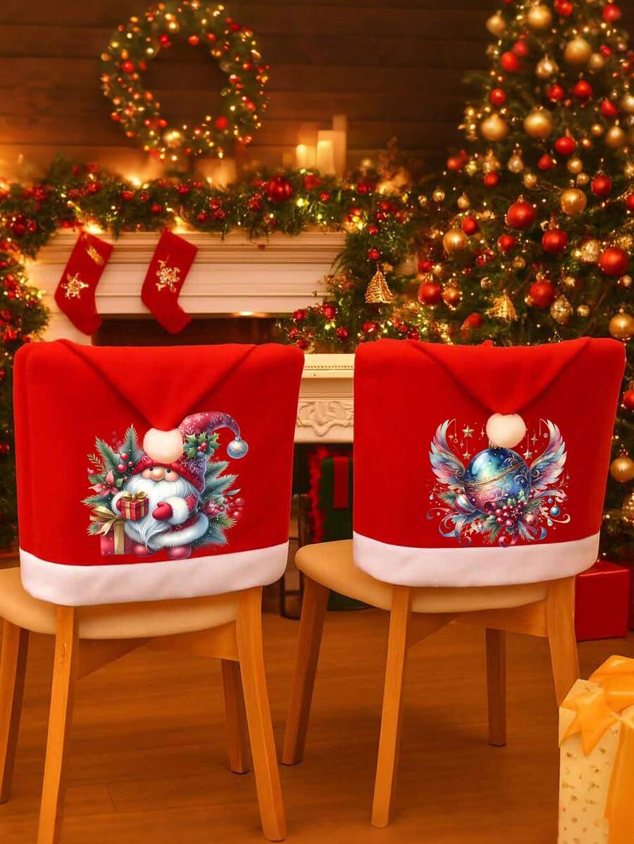 Dekorasi Kamar Anak yang Disesuaikan, Sarung Kursi, Pola yang Dapat Disesuaikan, Eksklusif Natal - Merah - View 1