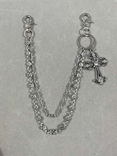 Cross Pants Chain, Wallet Chain, Retro Chain, Double Layer Chain, Hip Hop Punk, Denim Pants Chain, Pocket Chain, Men's Key Chain