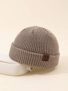 1pc Men's Solid Color Versatile Stitched NY Logo Beanie Hat, Suitable For Autumn/Winter Warmth And Daily Wear - NY Snowflake Logo - View 23