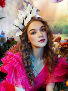 قبعة فاسيناتور بشكل فراشة، تاج فراشة ملكية، إكسسوار رأس لحفلة الشاي أو حفلة هالوين، قبعة صغيرة، أغراض زفاف، إكسسوارات شعر