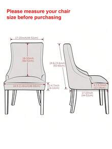 1 件提花 T 型网格靠背餐椅套，弹性厨房椅套，可拆卸和清洗，适用于家庭、厨房、派对、酒店、仪式椅子装饰 - 彩色 - 查看 3