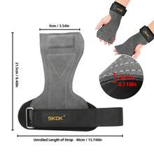 SKDK 1 Cặp Dây Đai Nâng Tạ Cơ Bản Có Đệm, Dây Đai Nâng Tạ Deadlift Có Hỗ Trợ Cổ Tay, Dây Đai Tập Gym Dùng Cho Nâng Tạ và Tập Luyện, Tay Cầm Nâng Tạ Dành Cho Nam và Nữ. - Xám - Xem 10