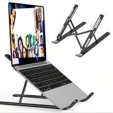 Aluminum Alloy Laptop/Phone/Tablet Stand, Adjustable, Stable, Foldable, Cooling Raised Holder, Portable Notebook Stand, Stable And Anti-Slip Design, Enhanced Cooling Effect