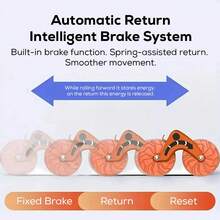 Ab Roller With Elbow Support And Digital Counter – Abs, Arms, Back And Chest Exercise Equipment - Orange - View 7