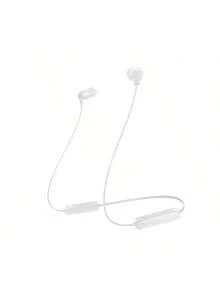 JBL TUNE 135BT Bluetooth Wireless Headphones, Neckband Sports Headphones, Wireless Stereo Headphones, Waterproof Design, Durable, White