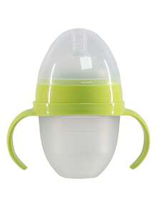 KUNT Biberón de silicona para bebé de 150ml/240ml con bola de gravedad y asa, anticólico, antideslizante, biberón para recién nacidos con asa para un agarre fácil - Multicolor - Ver 16