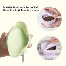 1pc 400ml Collapsible Pet Bowl With Lid, Leak-Proof Travel Dog Bowl For Outdoor Camping & Hiking, Holds Food & Water (100g Lightweight), Easy To Clean & Heat Resistant - Multicolor - View 8