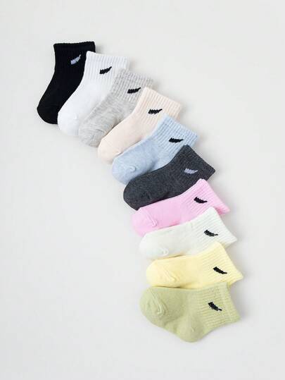 10 Pairs Unisex Baby Socks, Suitable For Infants, Cute & Comfortable, Stretchy Sports Socks