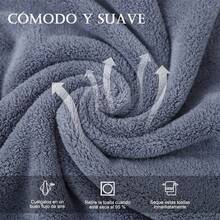 Toallas, Super Suave y Fuerte Absorción de Agua, para Hogar Hotel Gimnasio - Azul - Ver 12