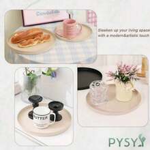 1/2 tave rotunde minimaliste din fier, depozitare bijuterii și cosmetice, decor pentru intrare și masă de cafea, farfurie pentru baie și plante