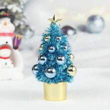 1pc 3.7" X 7" Christmas Mini Desktop Christmas Tree Decoration, Cone Tree Shape, Desktop Atmosphere Party Decor, Suitable For Living Room, Kitchen, Store Window, Bar Counter, Christmas Desktop Decoration, Merry Christmas, December 25th - Multicolor - View 3