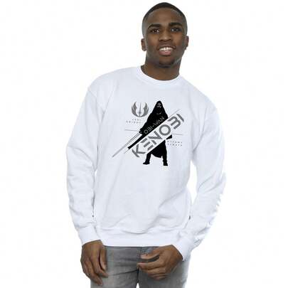 Star Wars Mens ObiWan Kenobi Jedi Knight Sweatshirt (White)